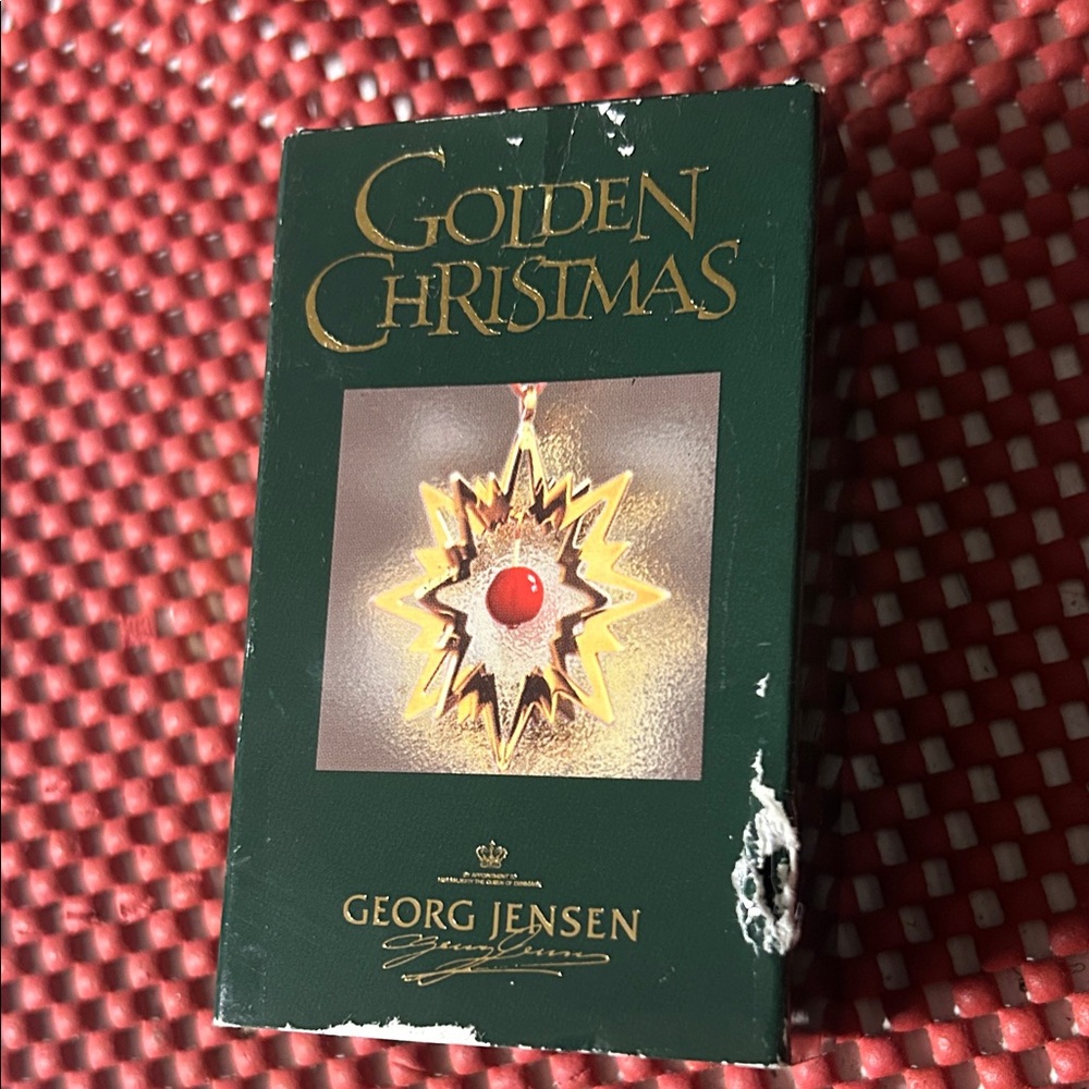 Georg Jensen Gold and Red Star Ornament